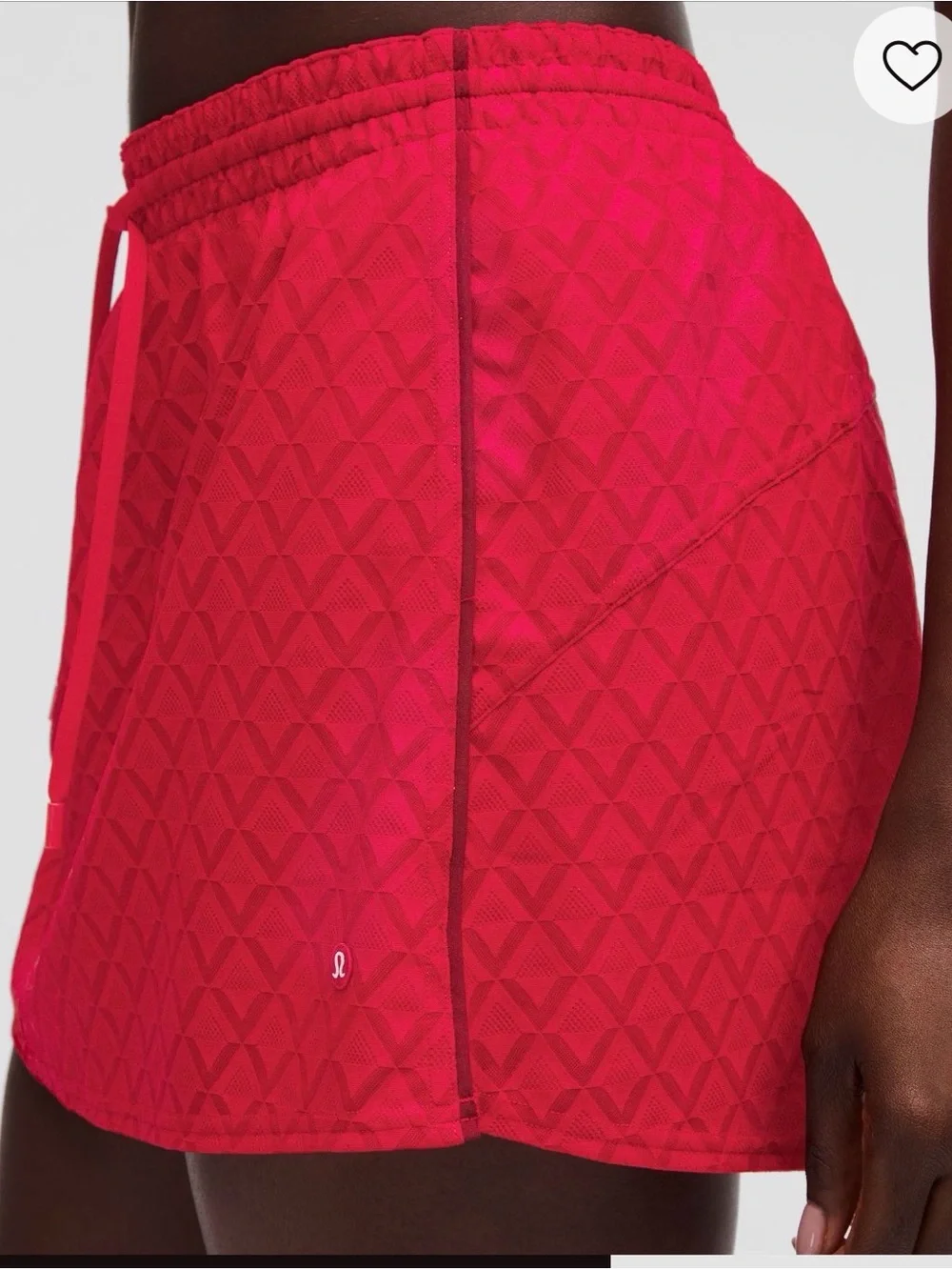 lululemon athletica Women's texture mesh Red tennis skirt